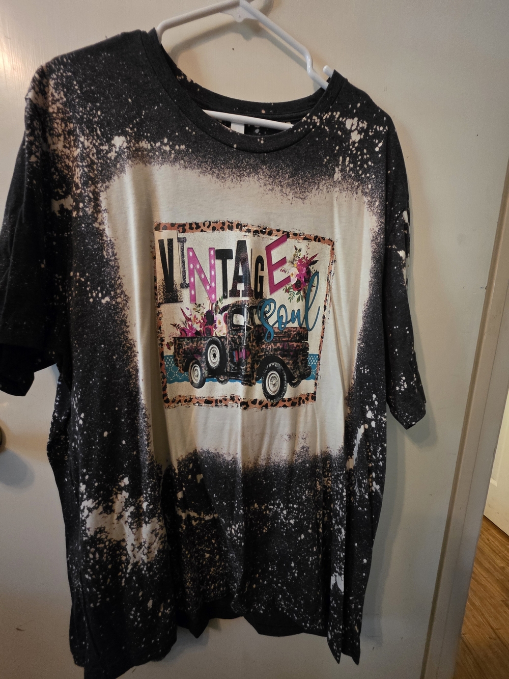 Bella Canvas Black & Cream 'Vintage Soul' Graphic Tee with Multicolor Print